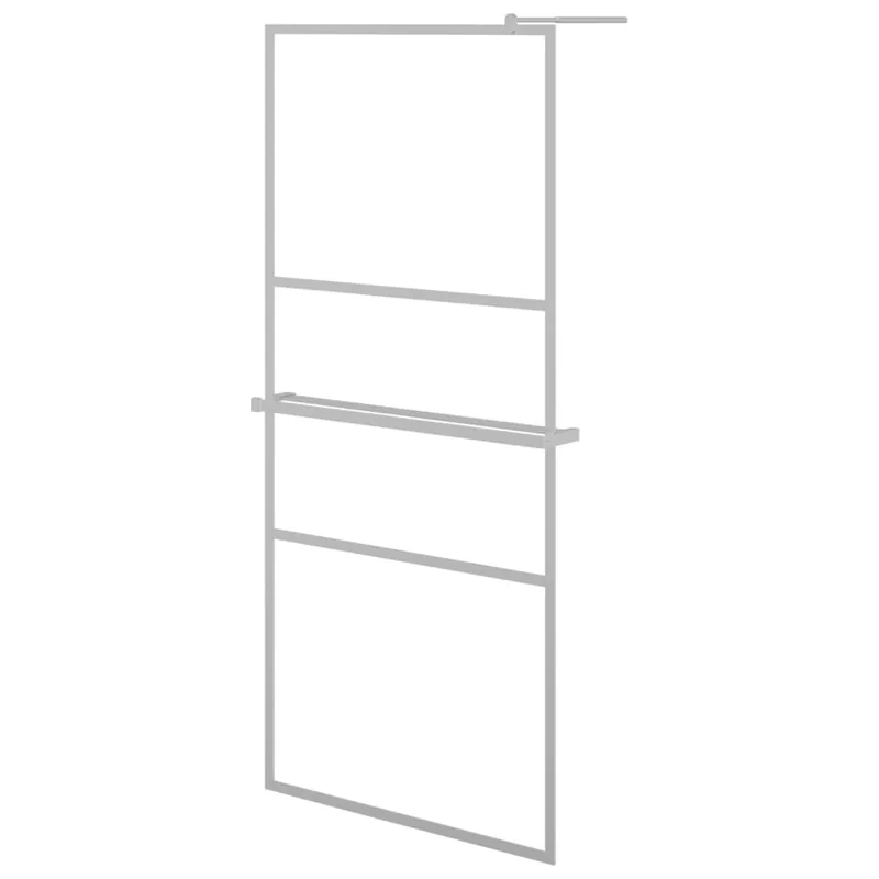 vidaXL Mampara ducha con estante vidrio ESG y aluminio cromo 90x195 cm - Baño