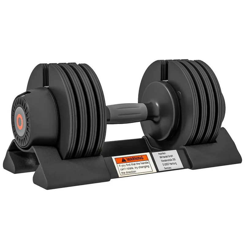 SPORTNOW Mancuerna Ajustable 10 kg con 4 Niveles de Peso, Pesas y Mancuernas, Ajuste Rápido de Peso, con Base de Almacenamiento y Mango Antideslizante, para Entrenamiento en Casa Gimnasio - Deporte