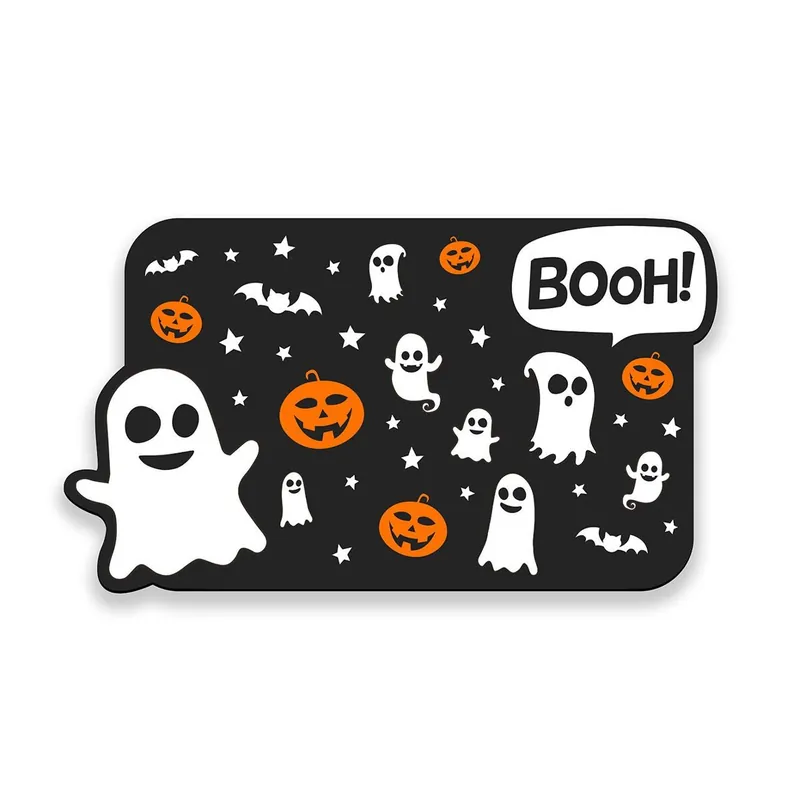 Mantel individual Infantil Fantasmas - Negro - 30x40 cm