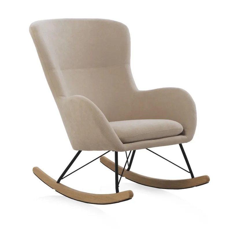 Mecedora tapizada con patas de metal - Sofás sillones puffs