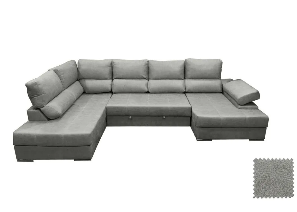 Mega Sofa Cama Chaise Longue Rinconera Italia 345cm - Sofás sillones puffs