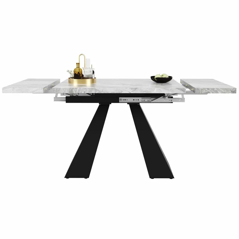 Mesa extensible 99-159 cm - Mesa de comedor compacta, diseño flexible, para oficina y salón - Blanco