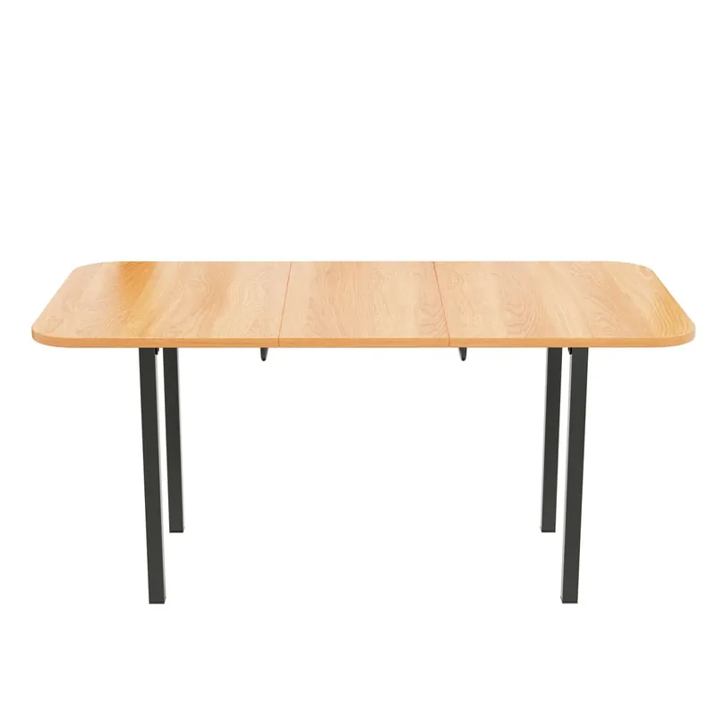 Mesa de comedor extensible de MDF - 120/160 x 80 cm - para 4 a 6 personas - Natural