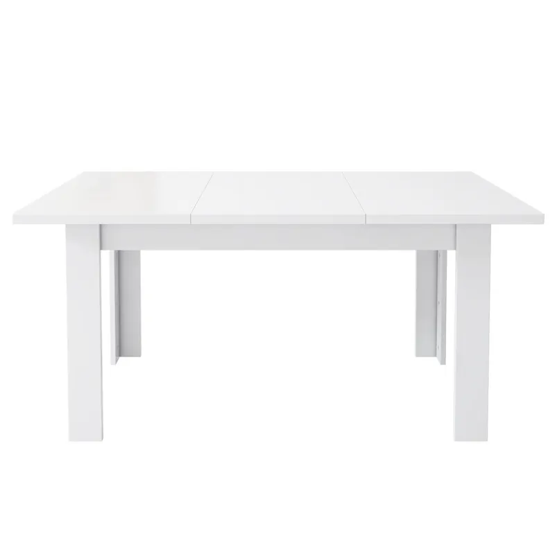 Mesa comedor 120x70 cm - Mesa rectangular con almacenamiento, mesa multifuncional, diseño moderno - Blanco