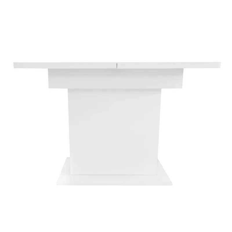 Mesa extensible + rectangular - con almacenamiento, multifuncional, de hierro, blanca