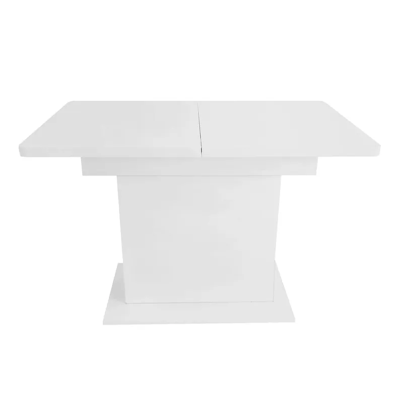 Mesa extensible + rectangular - con almacenamiento, multifuncional, de hierro, blanca
