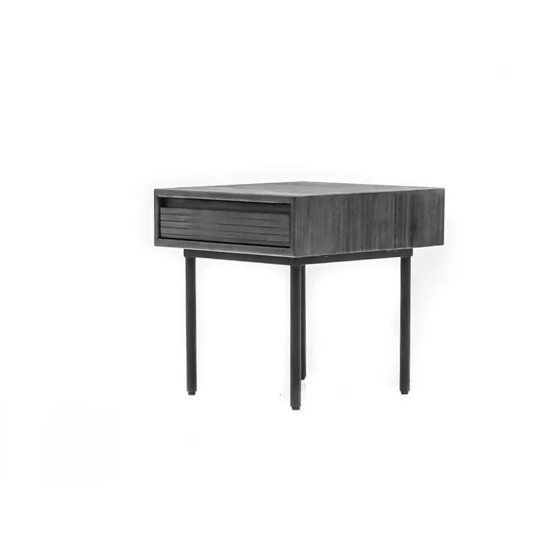 Mesilla de noche CAPELLA 50x50x50 Gris - Muebles