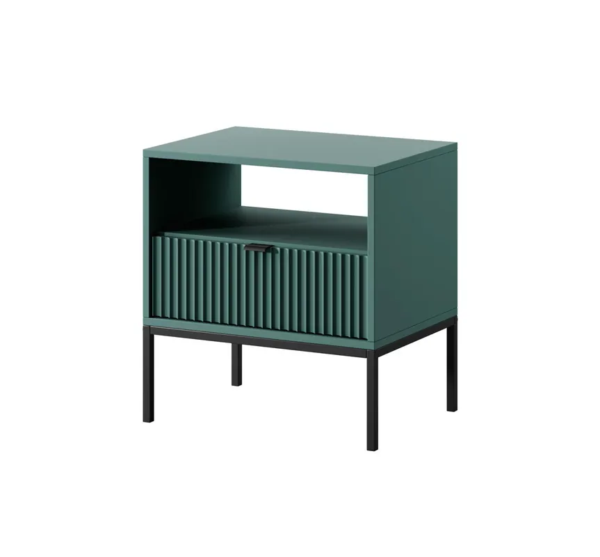 Mesilla de noche AVON 54x39x56 Verde, Negro - Muebles