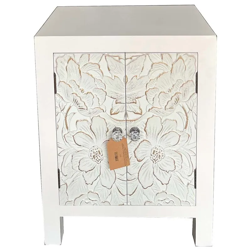 Mesita de madera de 2 puertas 42x32x55 - Muebles