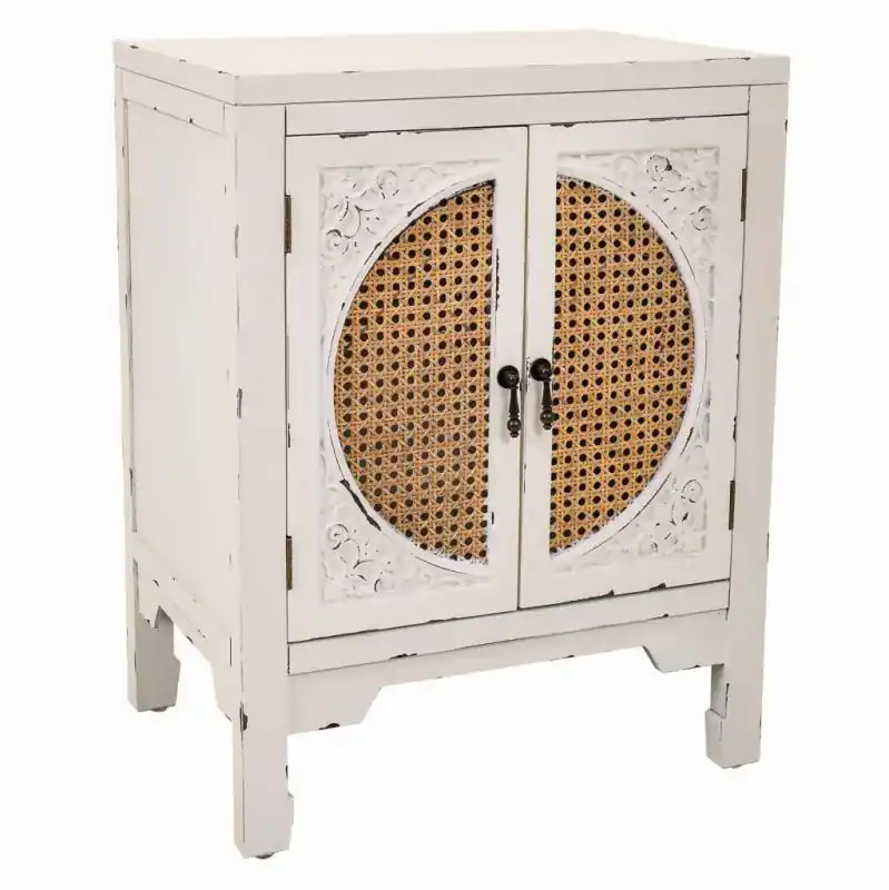 Mesita de madera blanco 50x36x65 - Muebles