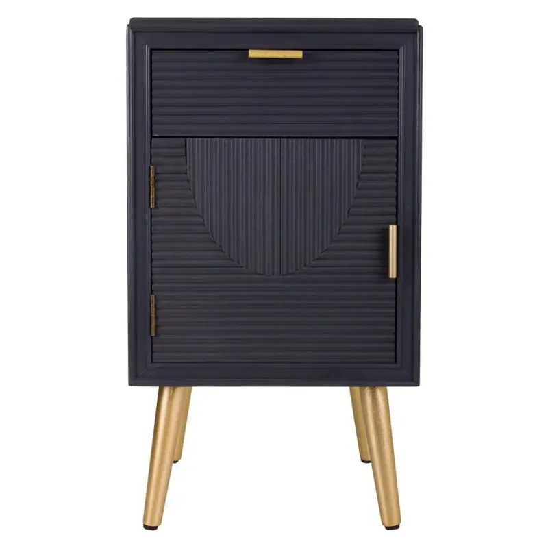 Mesita de madera gris oscuro 39.5x36x70.5 - Muebles