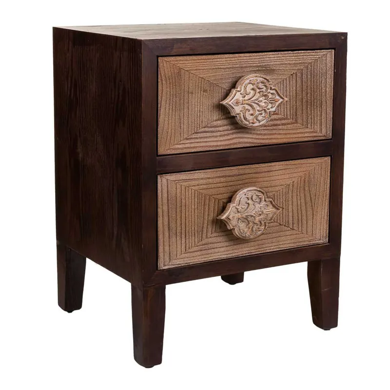 Mesita de madera marrón 45x40x60 - Muebles