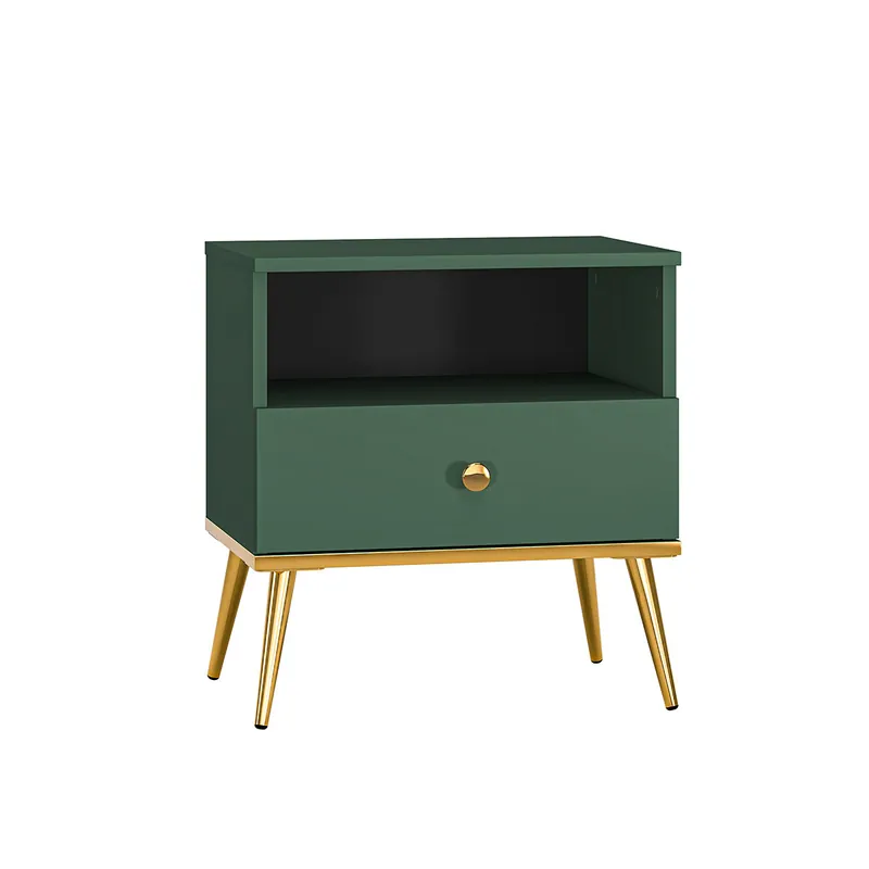 Mesita de noche 1 cajón Thalia Azul - Muebles