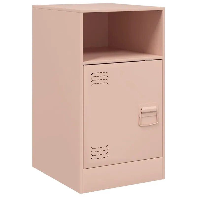 vidaXL Mesita de noche acero blanco 34,5x39x62 cm - Muebles