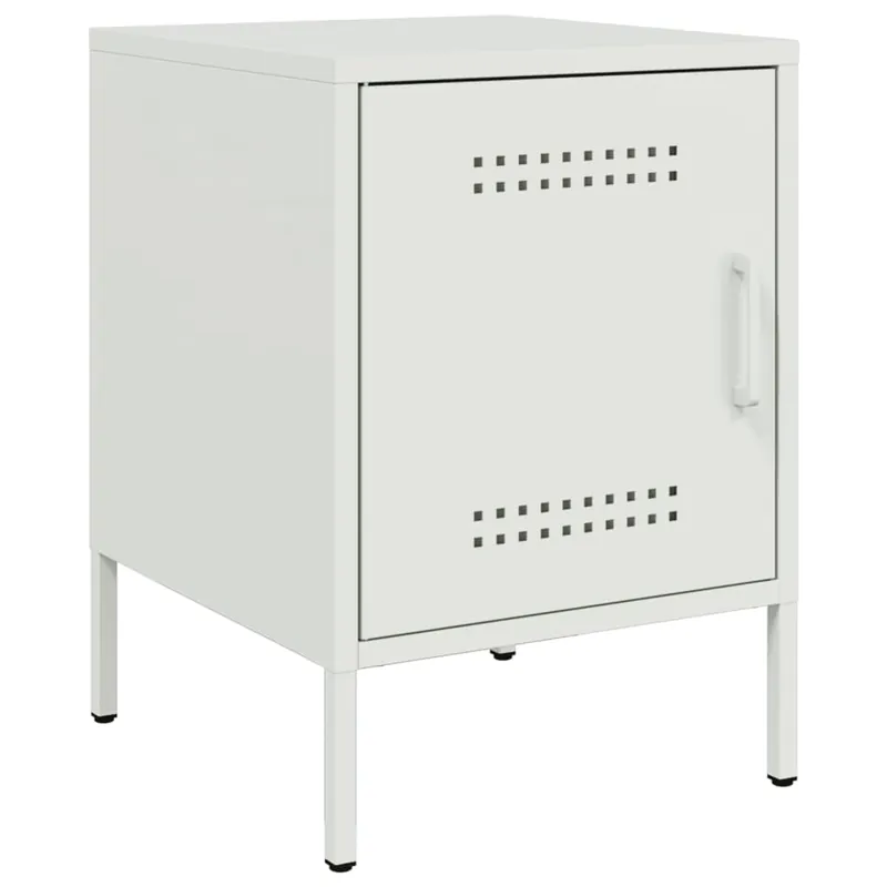 vidaXL Mesita de noche de acero rosa 36x39x50,5 cm - Muebles