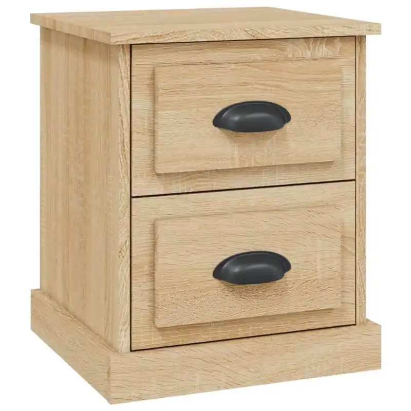 vidaXL Mesita de noche madera contrachapada blanco 39x39x47,5 cm - Muebles