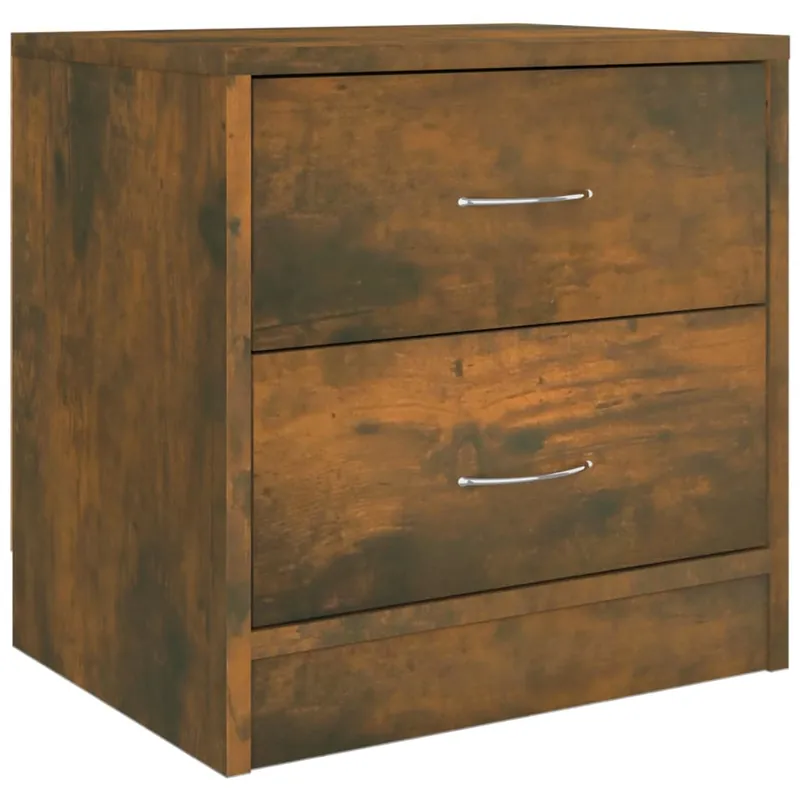 vidaXL Mesita de noche madera contrachapada gris hormigón 40x30x40 cm - Muebles