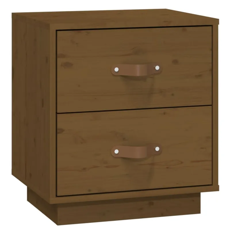 vidaXL Mesita de noche madera maciza de pino blanco 40x34x45 cm - Muebles