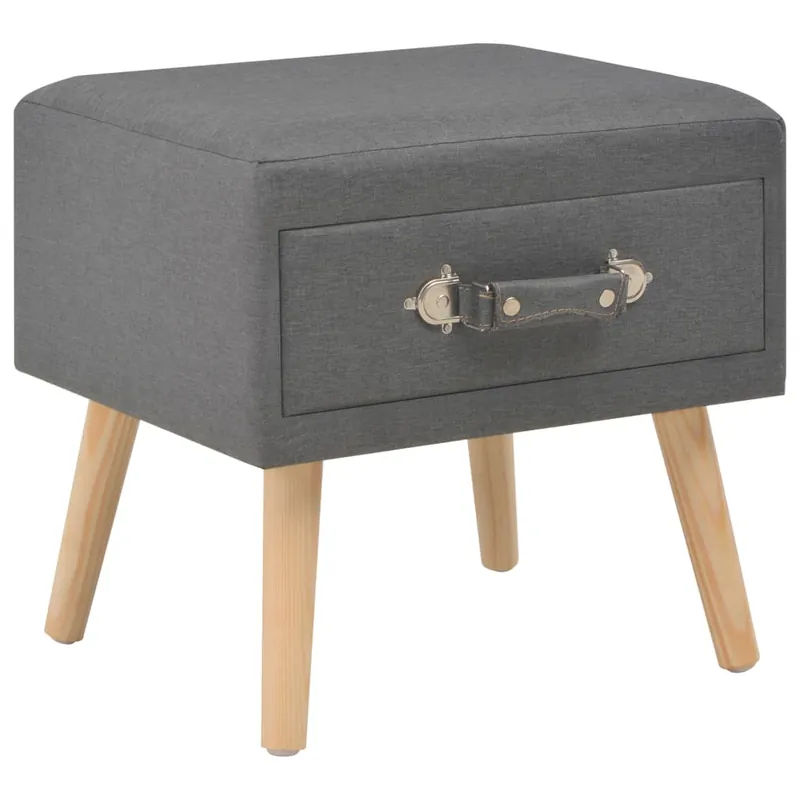 vidaXL Mesita de noche gris oscuro 40x35x40 cm tela - Muebles