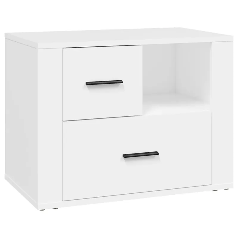 vidaXL Mesita de noche madera contrachapada roble ahumado 60x36x45 cm - Muebles
