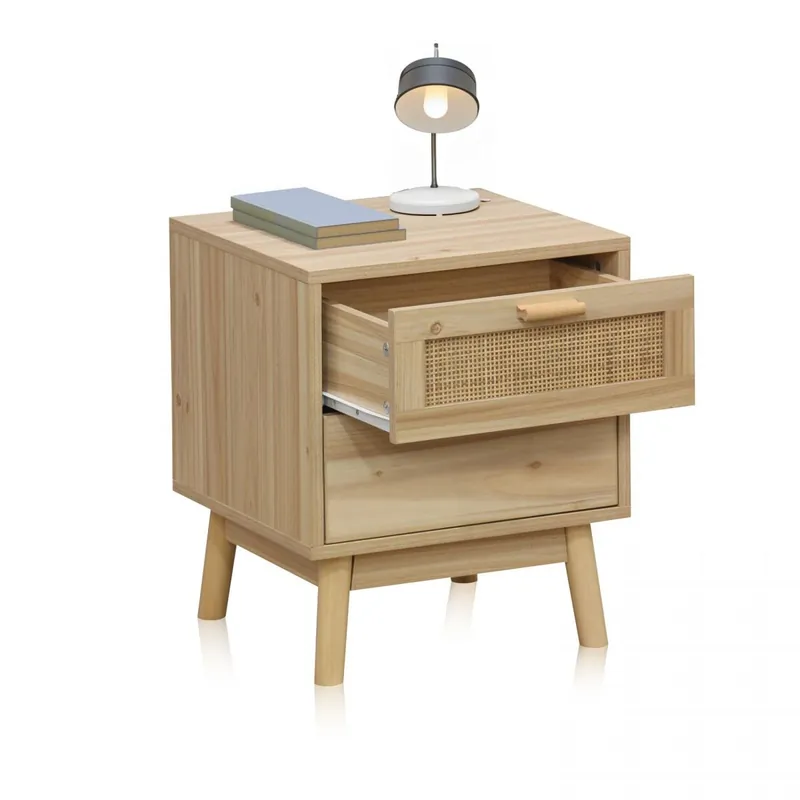 Mesita de noche Debra Pino - Rattan 40 x 48 x 39 cm