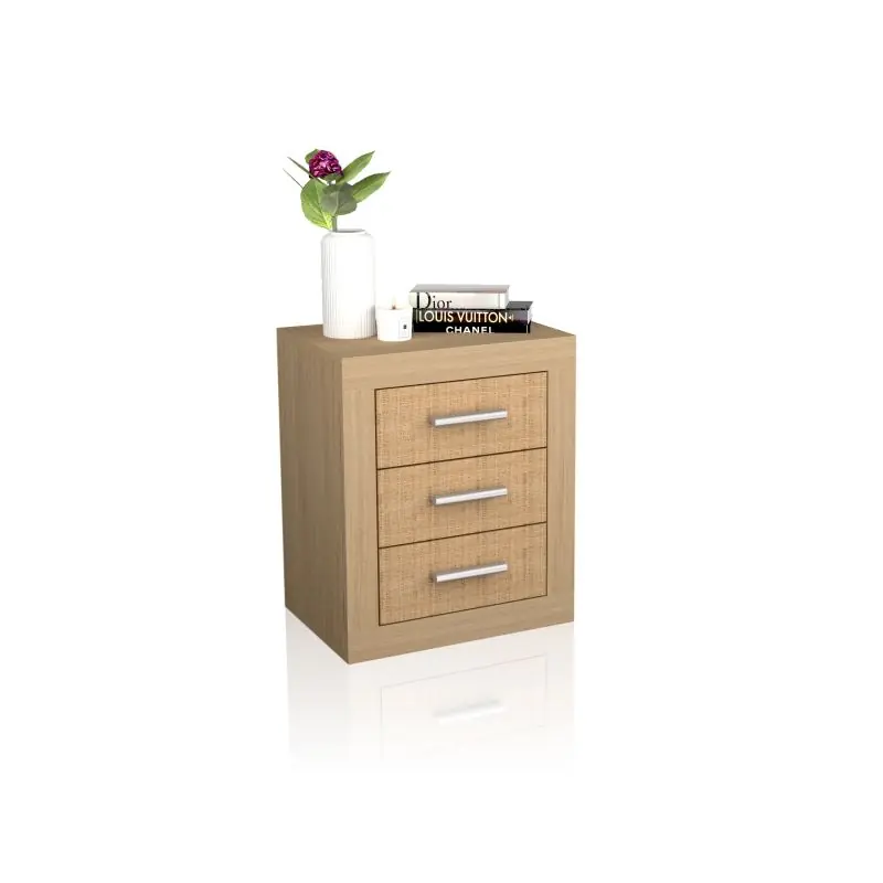 Mesita de noche Kira Cambria - Blanco 50 x 61 x 35 cm