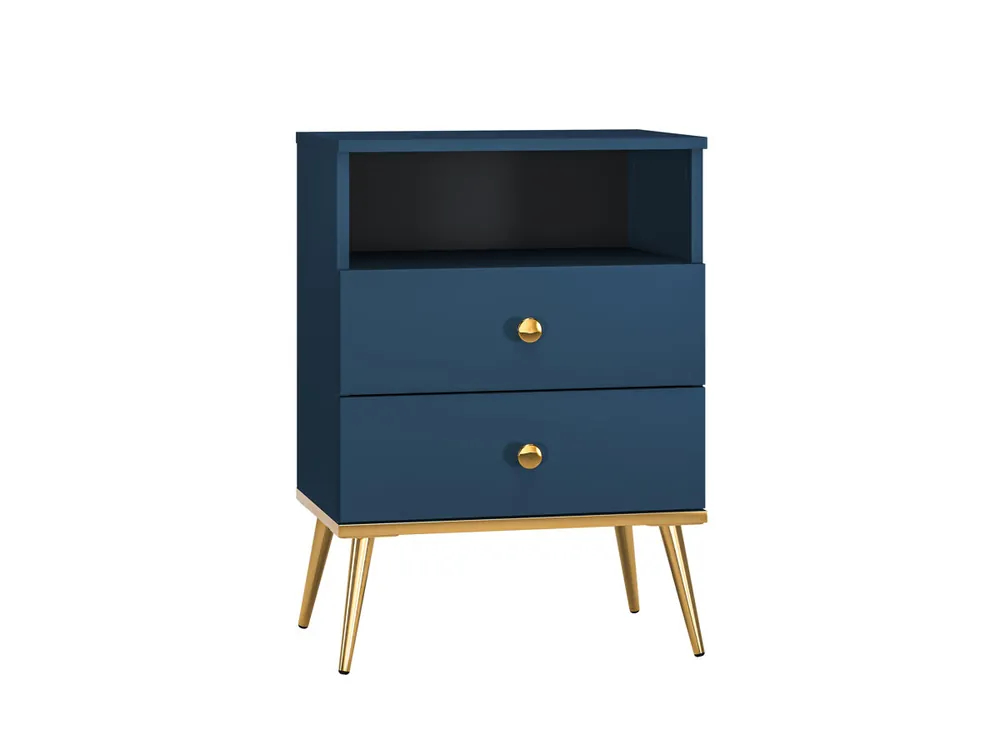 Mesita De Noche MARINE NS50 2D 50x34x70 Azul - Muebles