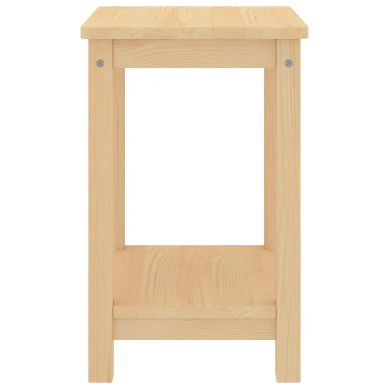 Mesita De Noche Mesilla De Noche - madera maciza de pino blanco 35x30x47 cm