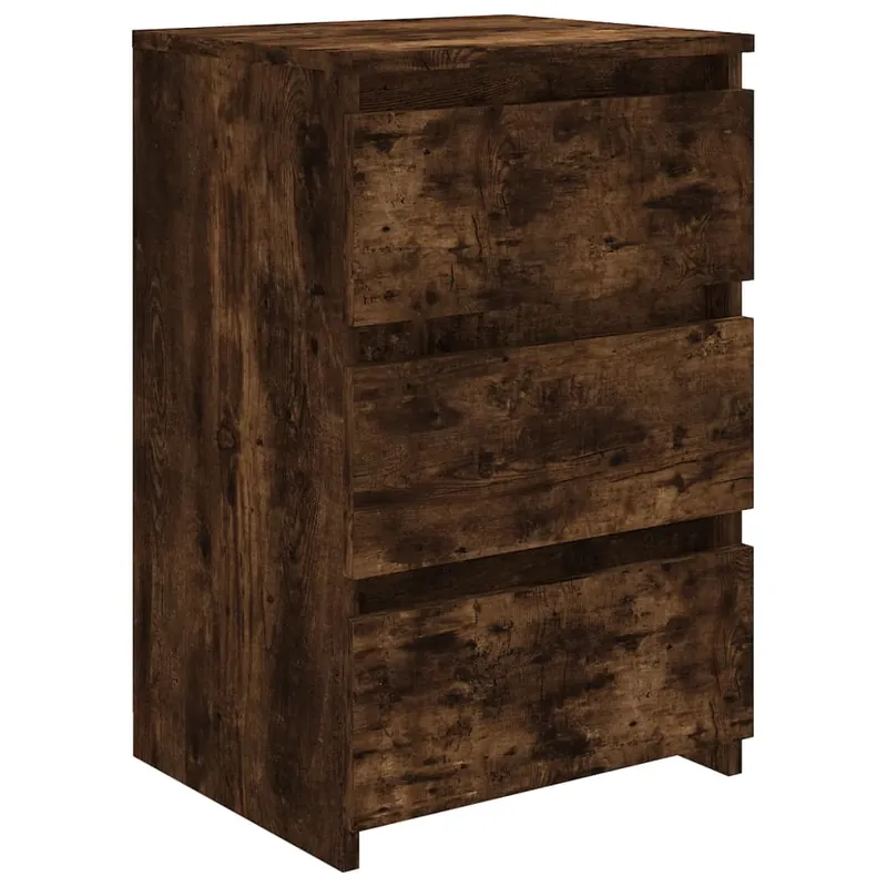 Mesita De Noche Mesilla De Noche - madera de ingeniería envejecida 40x35x62,5 cm