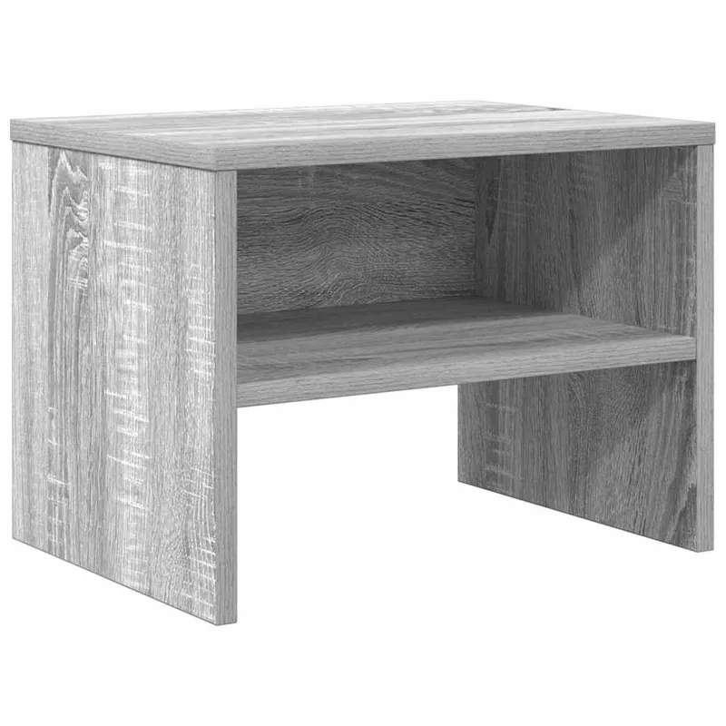 Mesita De Noche Mesilla De Noche - madera contrachapada gris hormigón 40x30x30 cm