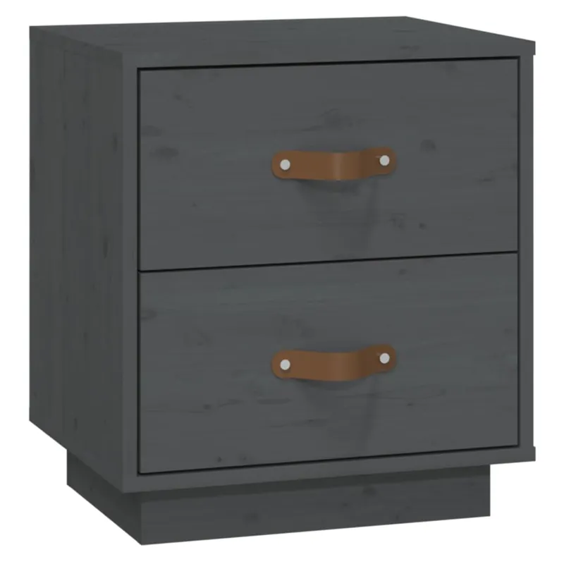 Mesita De Noche Mesilla De Noche - madera maciza de pino blanco 40x34x45 cm