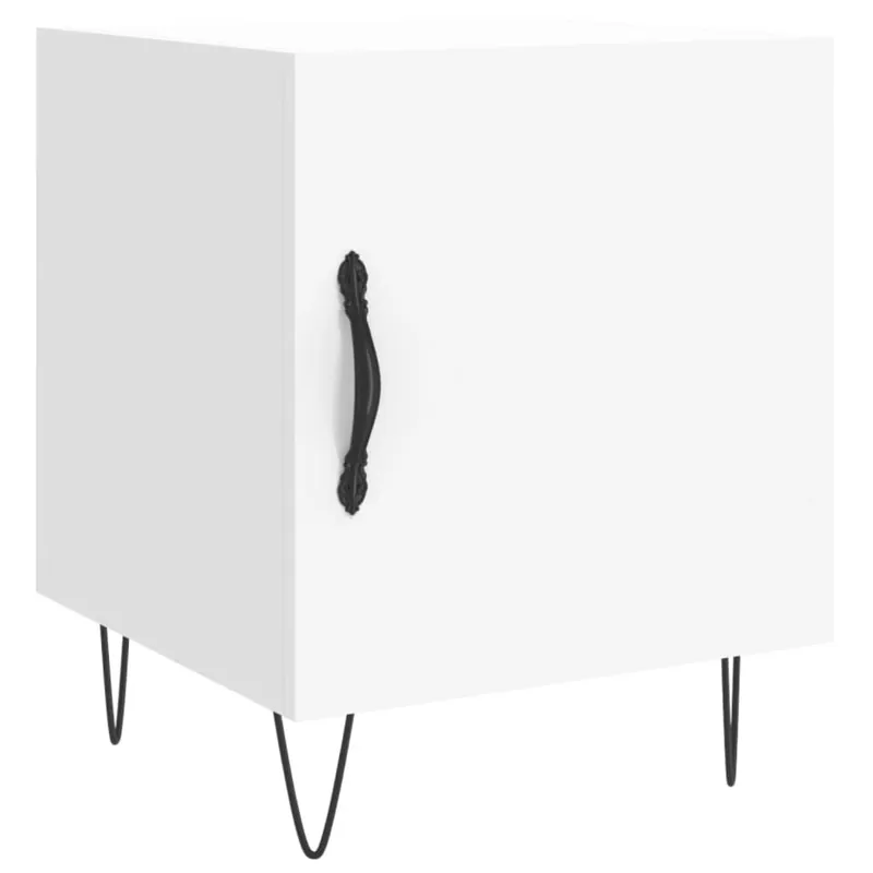 Mesita De Noche Mesilla De Noche - madera de ingeniería roble ahumado 40x40x50 cm