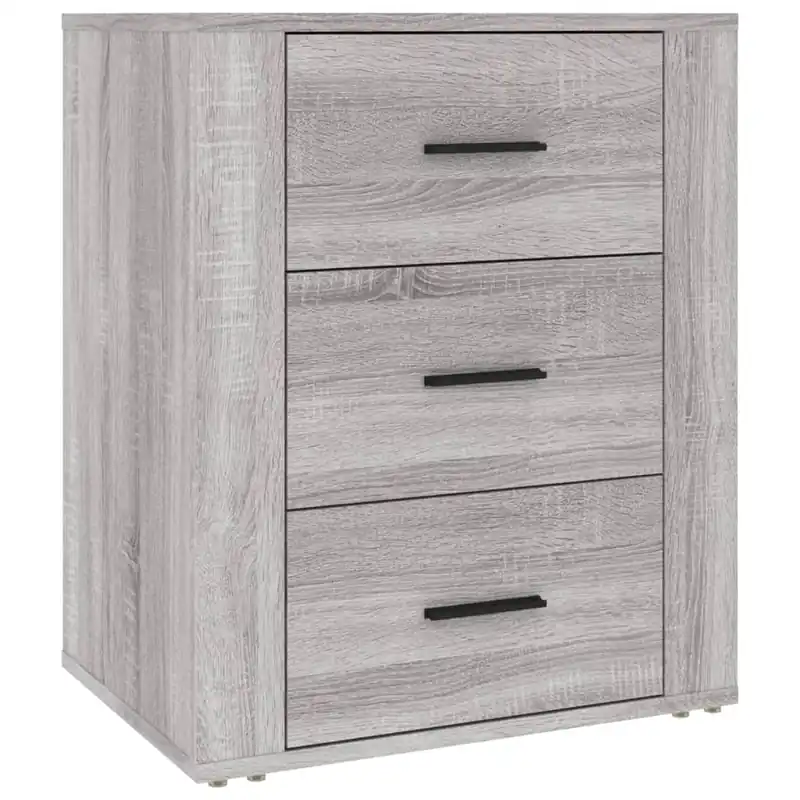 Mesita De Noche Mesilla De Noche - madera contrachapada roble ahumado 50x36x60 cm