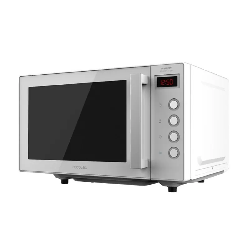 Microondas sin plato GrandHeat 2000 Flatbed White Cecotec 20L 700W con temporizador blanco - Electrodomésticos