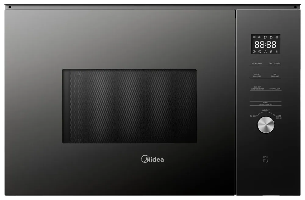 Microondas Integrable MIDEA 25 litros, Inverter, con grill - MBMTG925E-BK