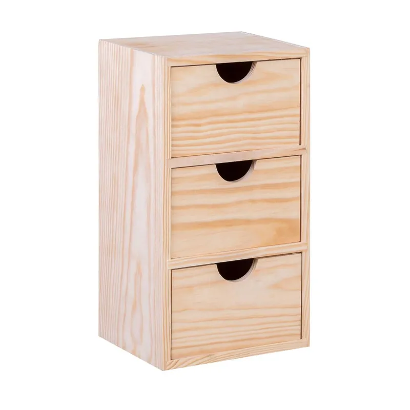 WELL HOME - Miniblock 3 cajones en madera de pino