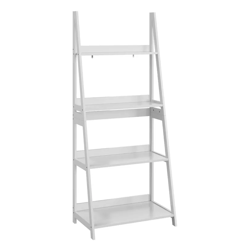 Estantería escalera 4 niveles - organizador abierto para baño y oficina - blanco