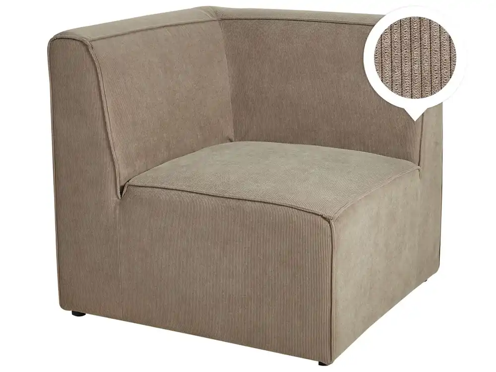 Módulo esquinero LEMVIG Pana Blanco crema - Sofás sillones puffs