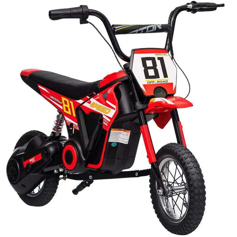 AIYAPLAY Moto Eléctrica para Niños 24V, Moto Eléctrica Infantil con Motor 250W, Velocidad de 6-16km/h, Ruedas de 12'' y Suspensión Trasera, para Niños de 8-12 Años, Azul