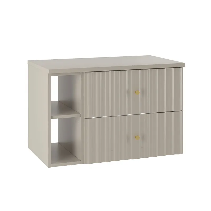 Mueble bajo lavabo 80cm 2 compartimientos encimera Izae Cachemira - Baño