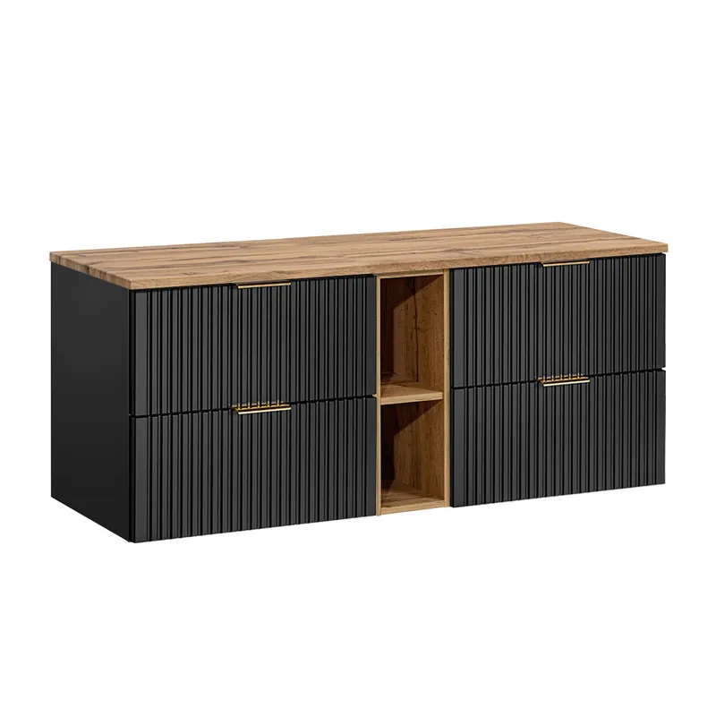 Mueble bajo lavabo 140cm 2 nichos Adriel Blanco - Baño