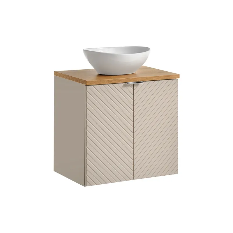 Mueble bajo lavabo 60cm 2 puertas Manoa Cachemira y Madera - Baño