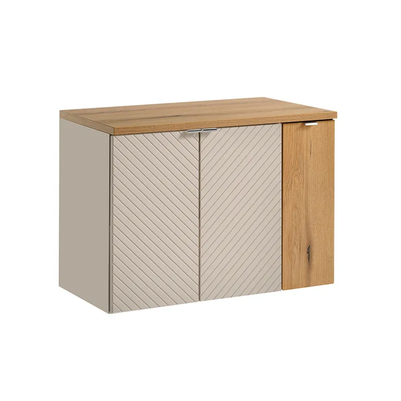 Mueble bajo lavabo 80cm 3 puertas Manoa Cachemira y Madera - Baño
