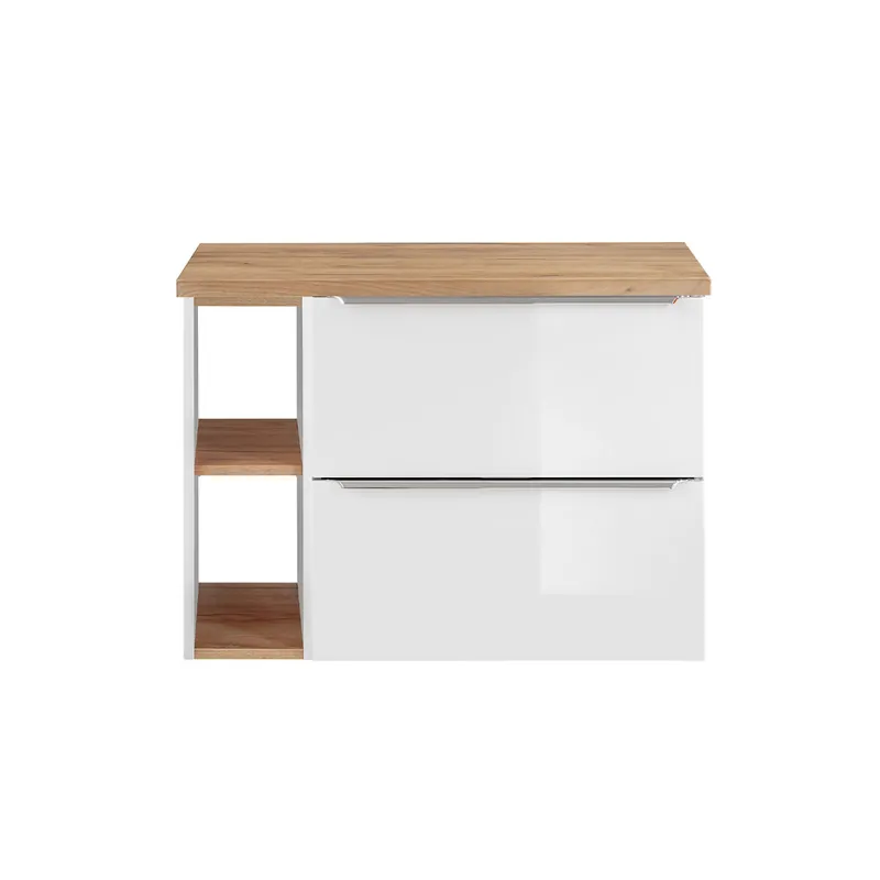 Mueble bajo lavabo 80cm 2 nichos April Madera - Baño