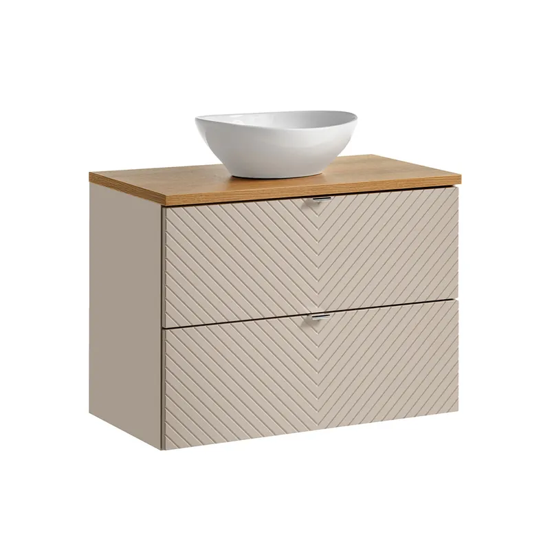 Mueble bajo lavabo 80cm Manoa Cachemira y madera - Baño