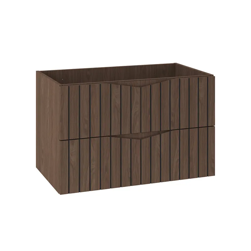 Mueble bajo lavabo 80cm Siena madera y negro - Baño