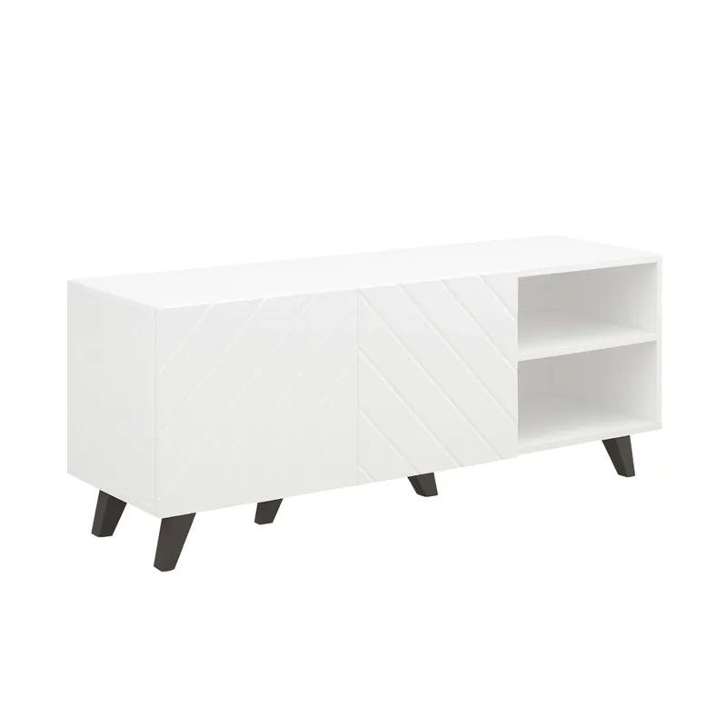 Mueble de TV Josi Salón Comedor 2 Puertas Abatibles 4 espacios 1 estante 2 huecos 150x54x40 cm - Muebles