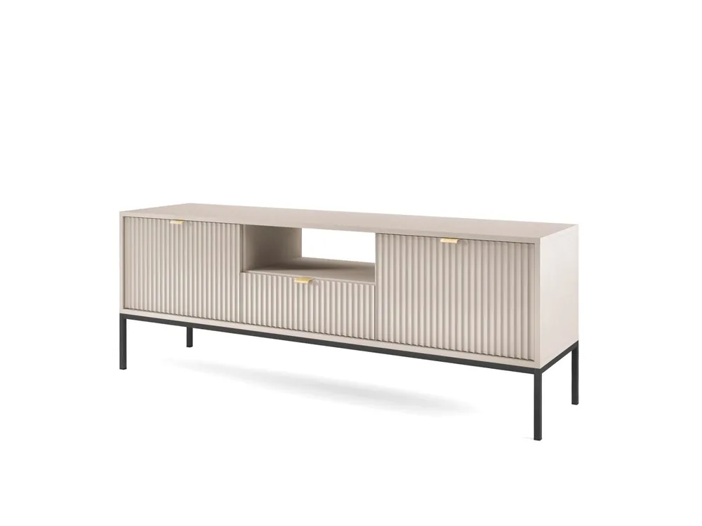 Mueble de TV AVON 154x39x56 Beige, Negro - Muebles