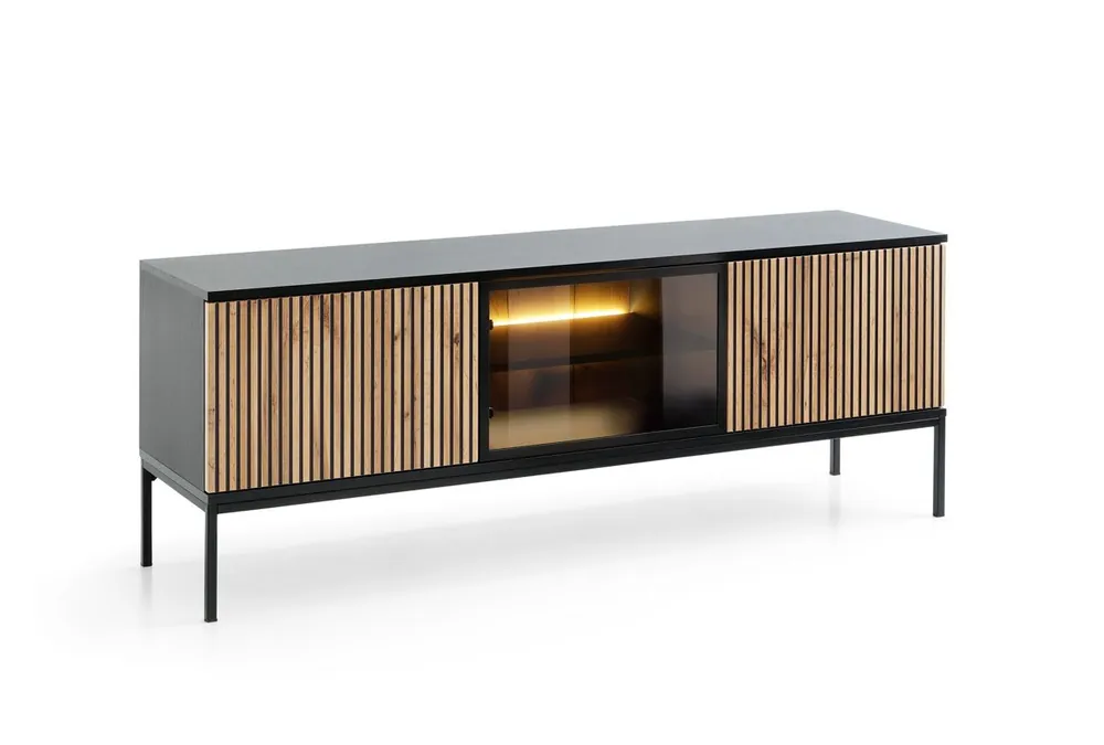 Mueble de TV SENTO 156x39x56 Negro - Muebles