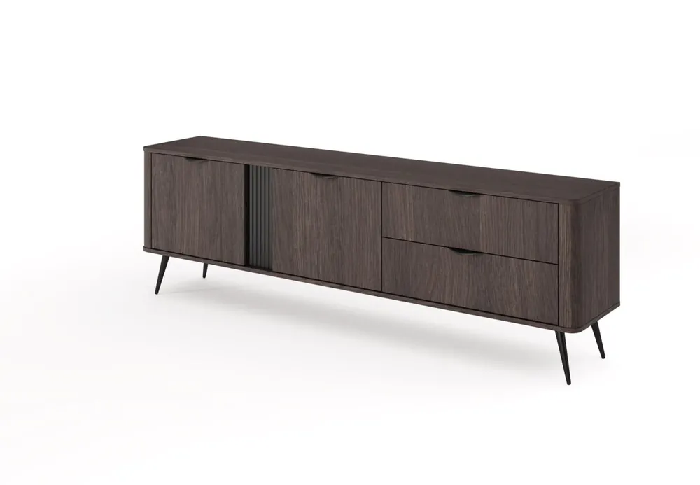 Mueble de TV VERIS 195x38x61 Marrón - Muebles